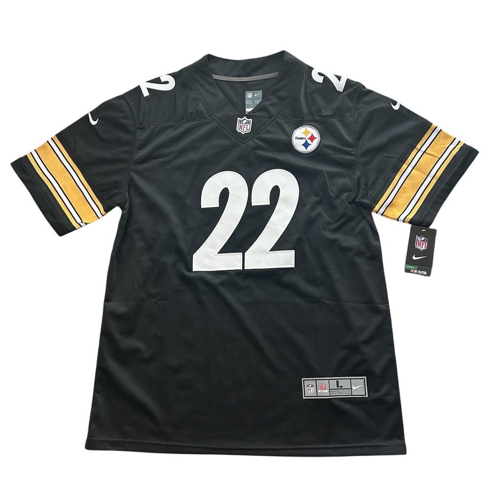 Nike Pittsburgh Steelers Najee Harris Jersey Black Mens Large #22 On Field NEW
